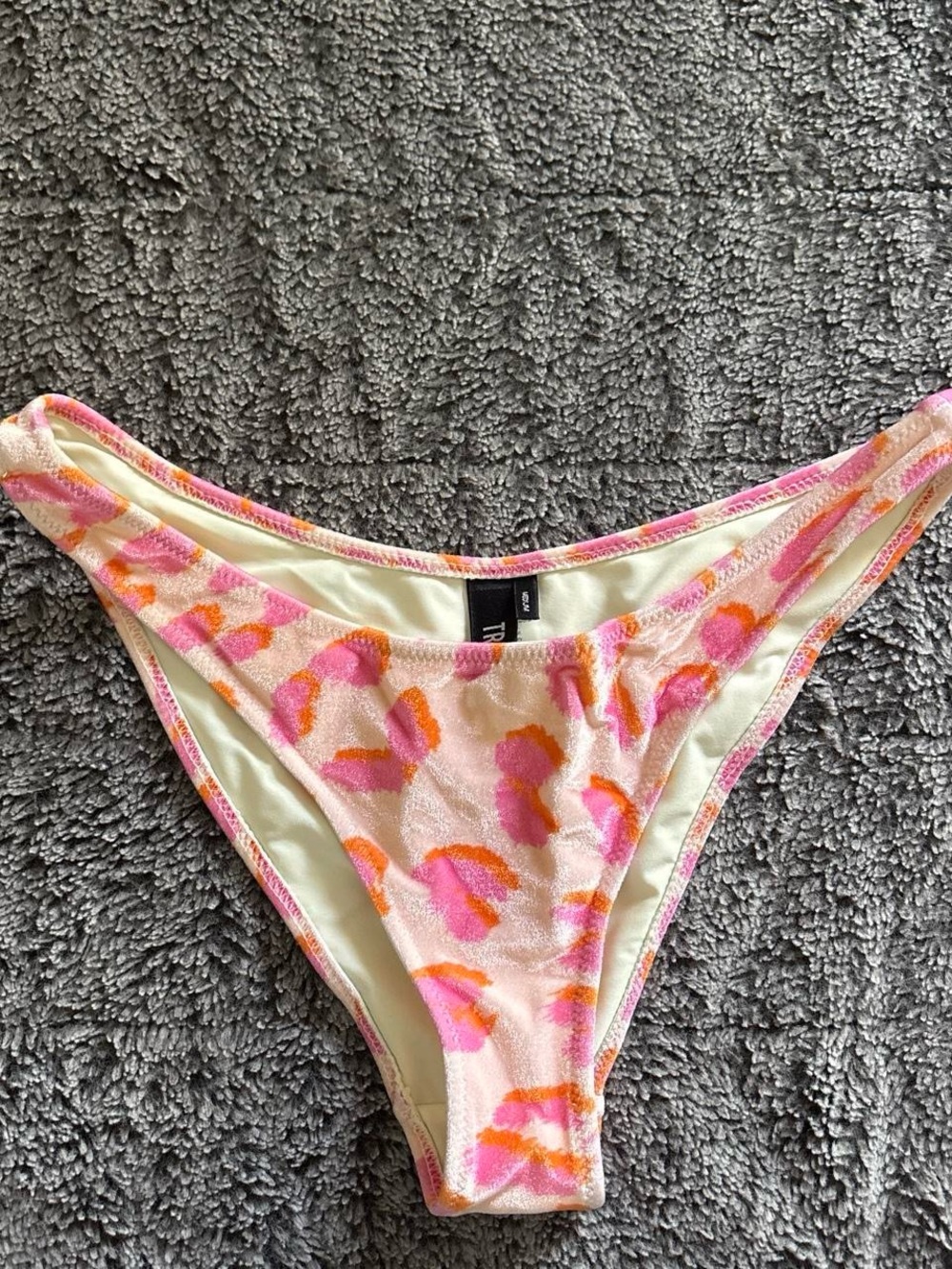 Pink and Orange velvet Triangl Maia bikini bottoms